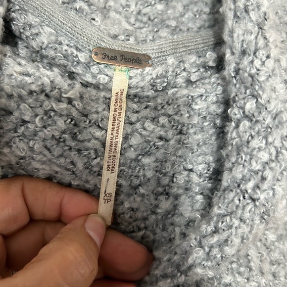 Free People Gray Cowl Neck Sweater oversized - Picture 3 of 4